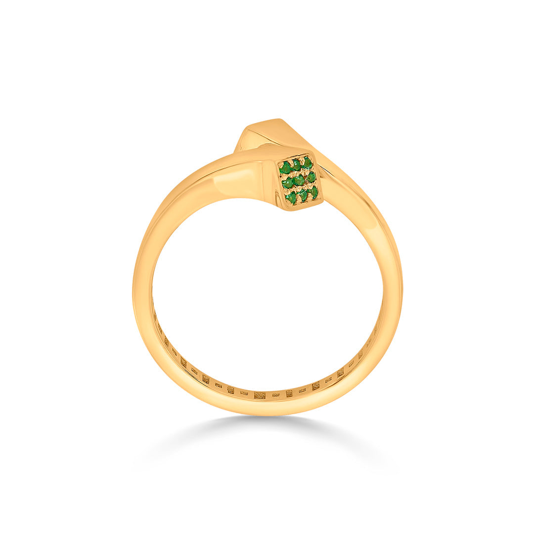 serenade twist cocktail gold ring