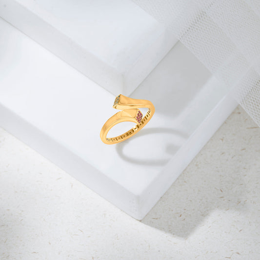 Serenade Twist Cocktail Gold Ring
