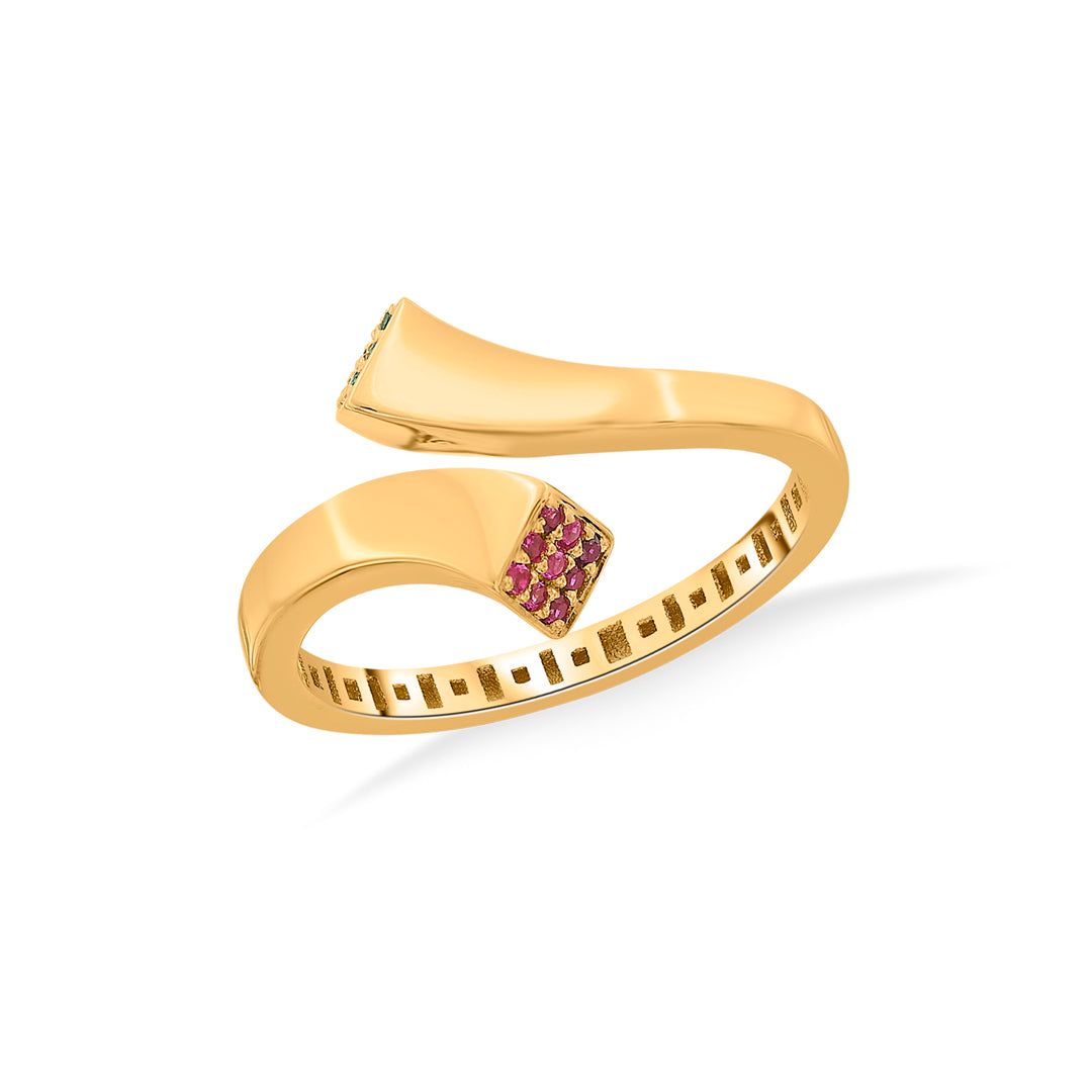 serenade twist cocktail gold rings