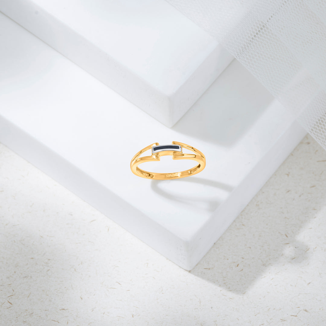 symmetry glow fashion gold ring