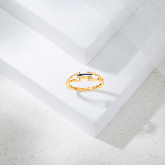 Symmetry Glow Fashion Gold Ring