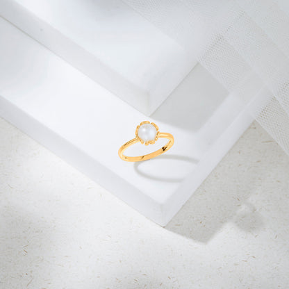 Daisy Pearl Pearl Gold Rings