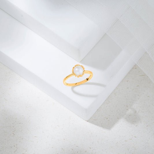 Daisy Pearl Pearl Gold Rings