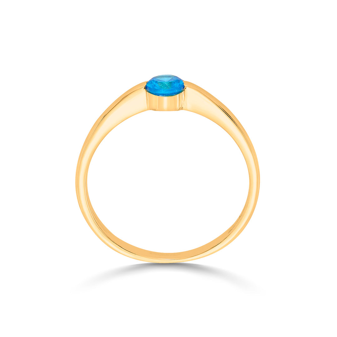 ocean drop fashion gold ring