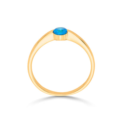 Ocean Drop Fashion Gold Ring