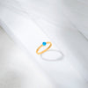 Ocean Drop Fashion Gold Rings