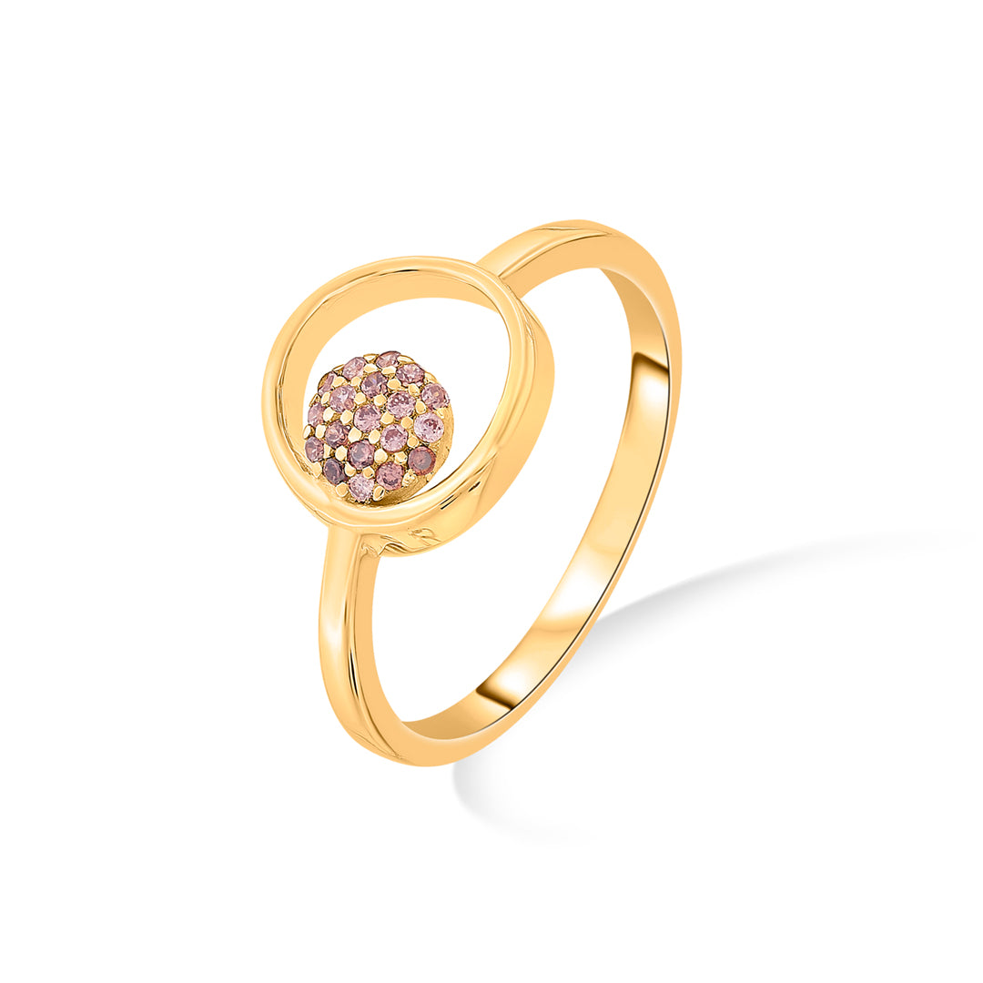 stellar halo fashion gold ring