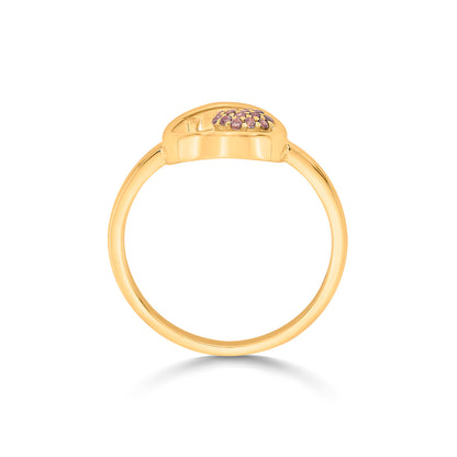 Stellar Halo Fashion Gold Rings