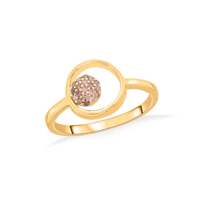 Stellar Halo Fashion Gold Ring