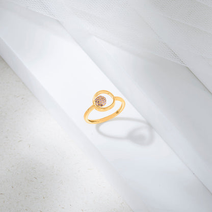 Stellar Halo Fashion Gold Ring