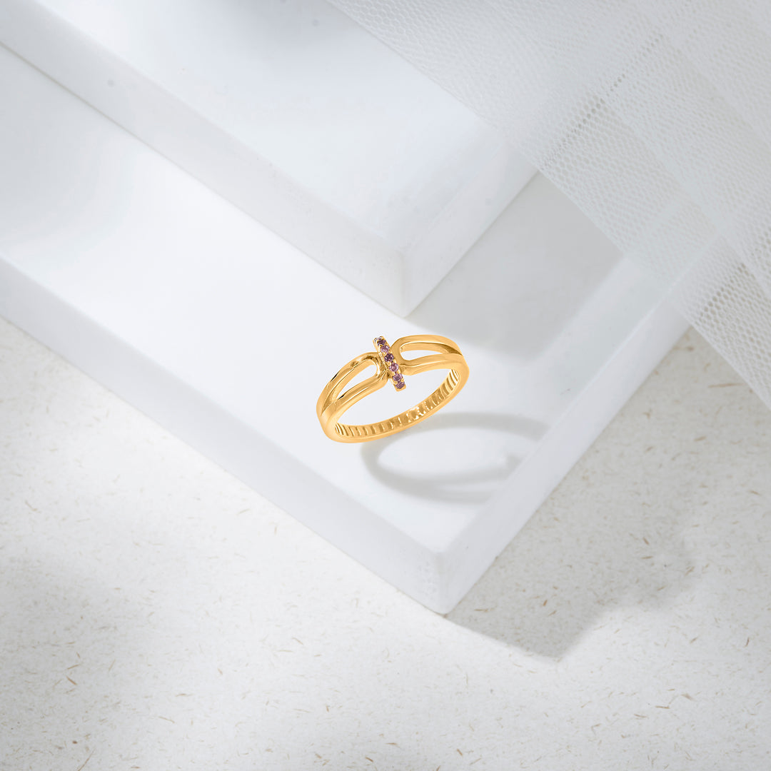 xora charm cocktail gold ring