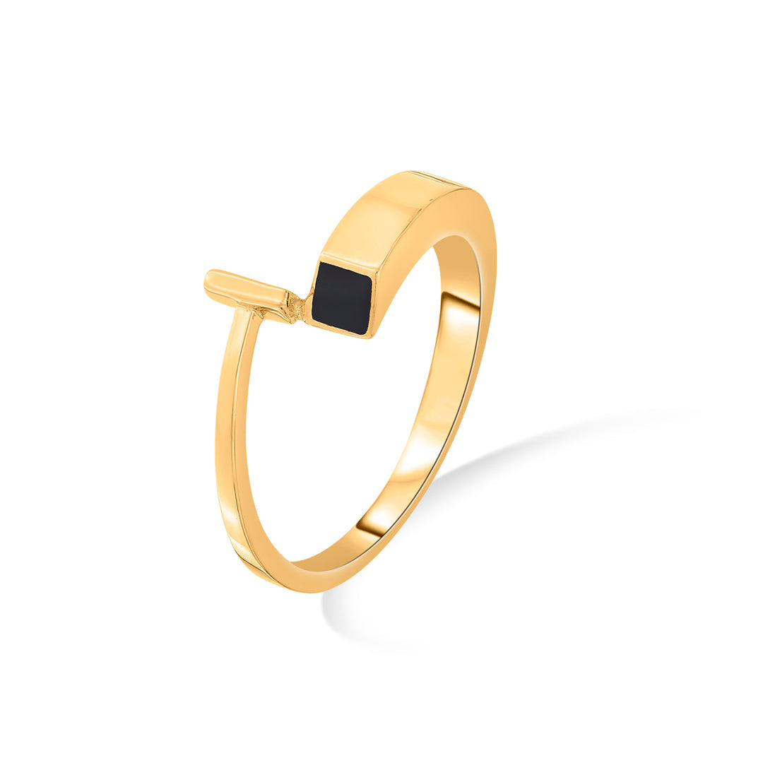 bold bar cocktail gold ring