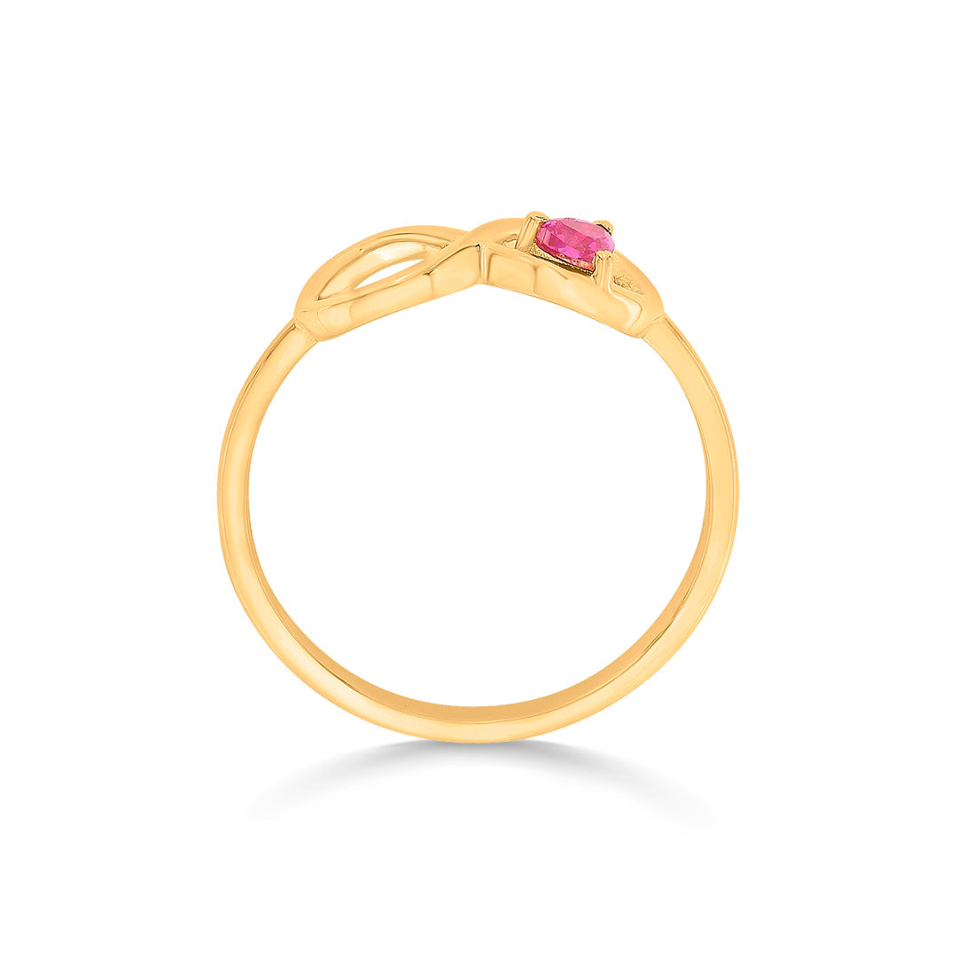 evermore pink eternity gold ring