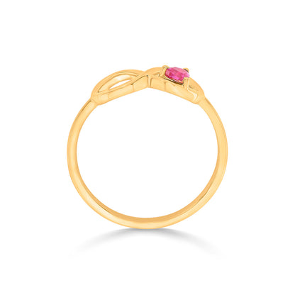 Evermore Pink Eternity Gold Rings