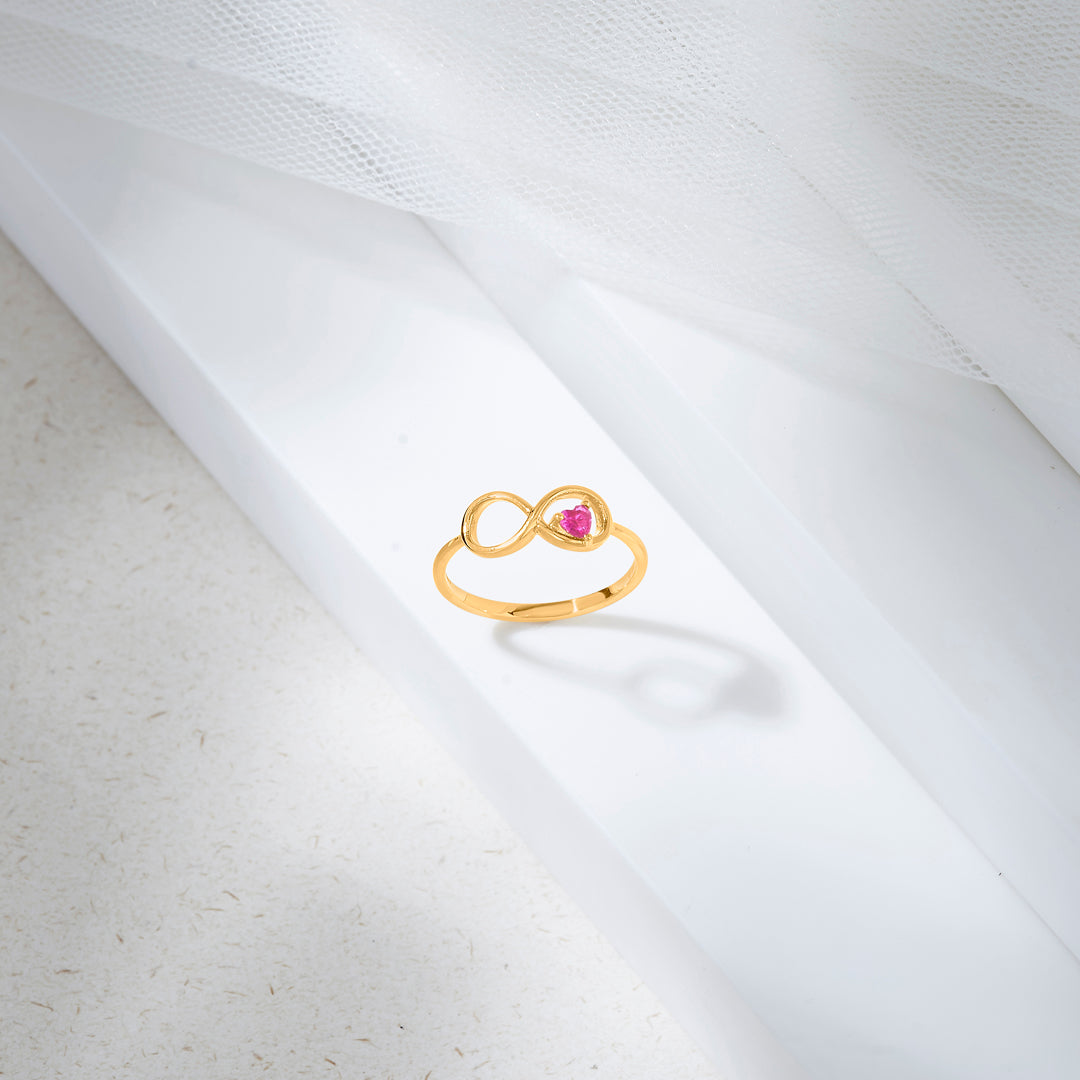 evermore pink eternity gold rings