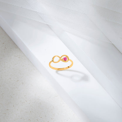 Evermore Pink Eternity Gold Rings