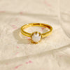 Pearl Wink Gold Ring for Her
