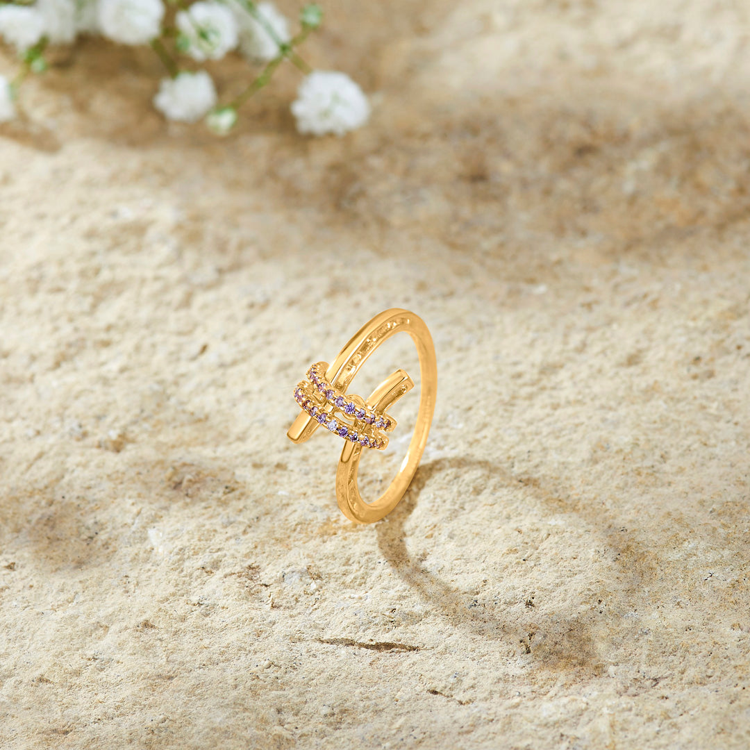 Gemline Fusion Cocktail Gold Ring