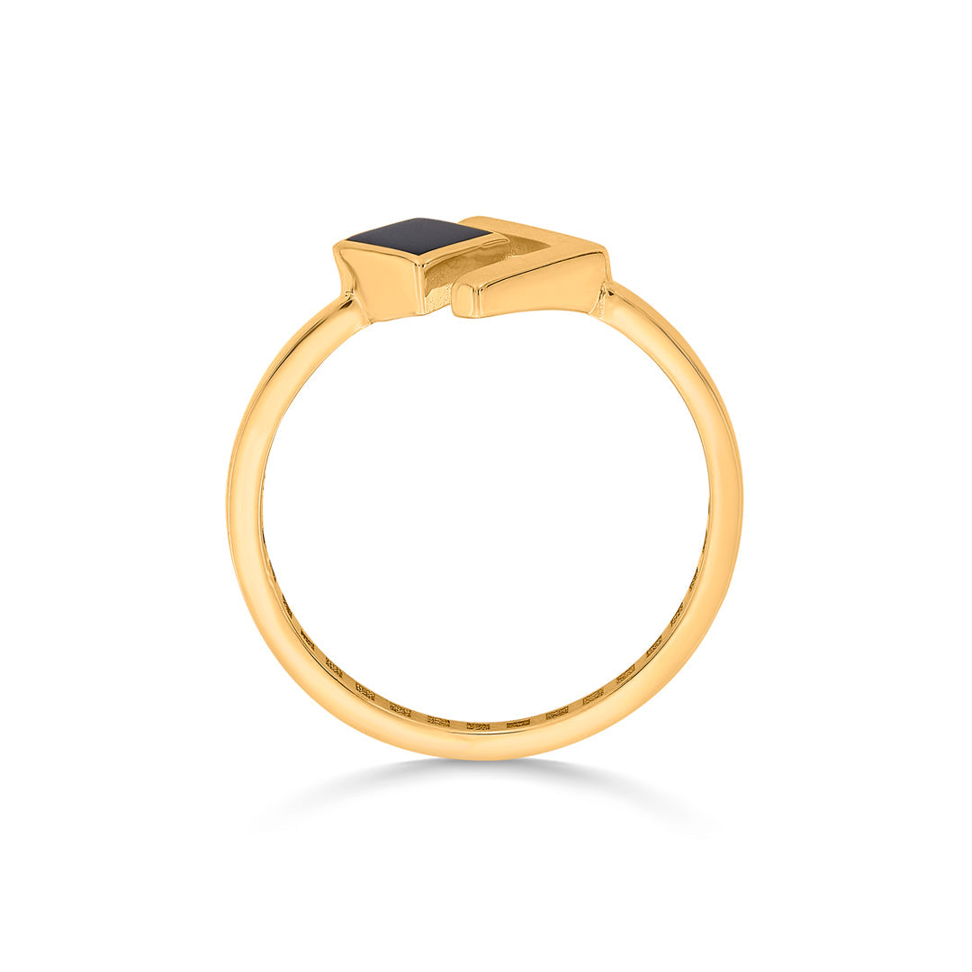 ebony lux fashion gold ring