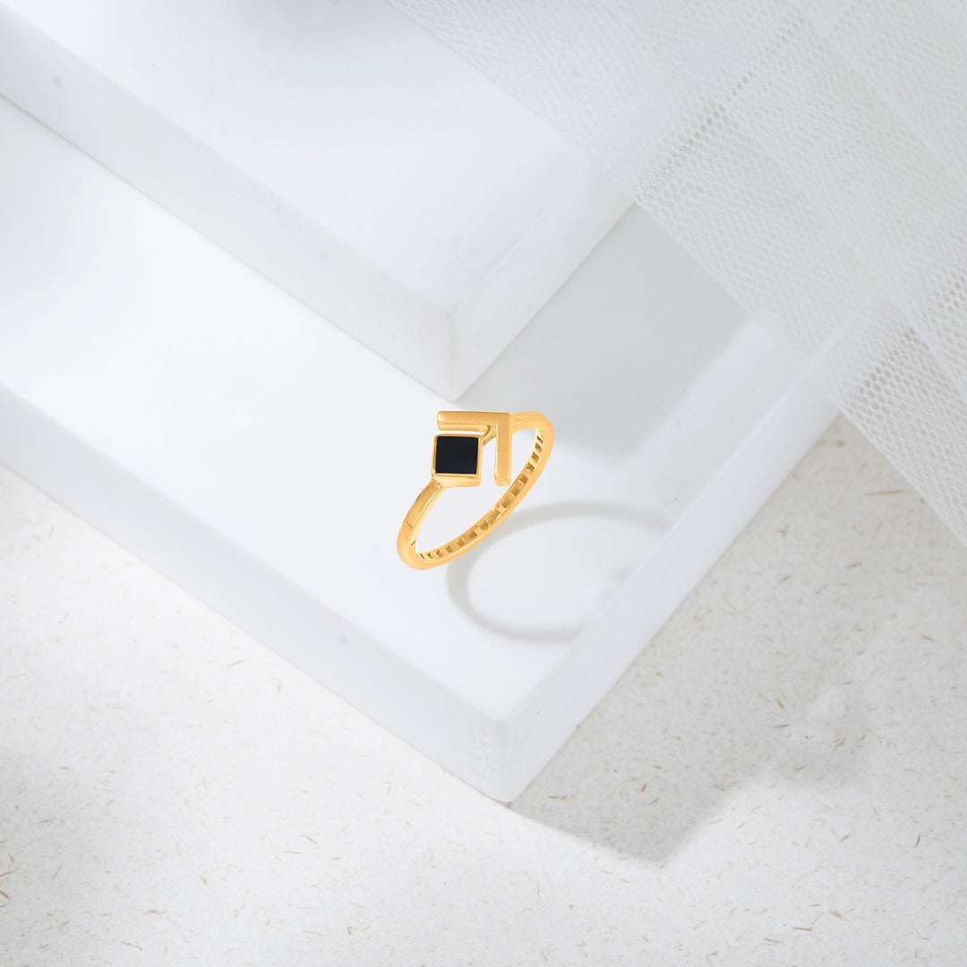 ebony lux fashion gold rings