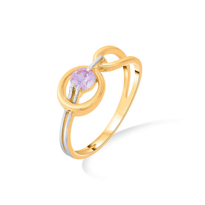 Lilac Dream Cocktail Gold Rings