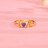 Plum Love Gold Rings