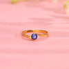Blue Ember Gold Rings