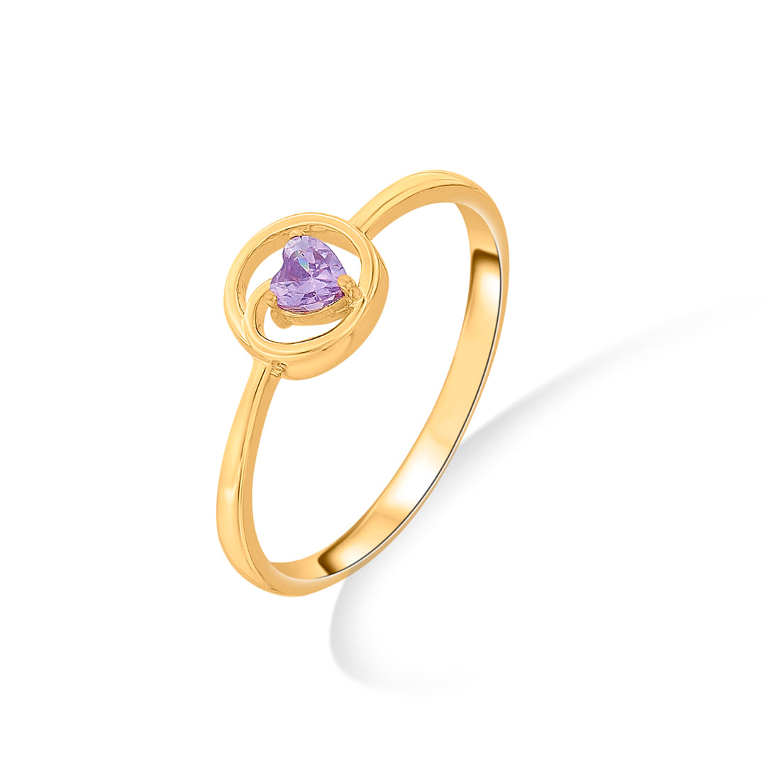 mystique violet fashion gold ring
