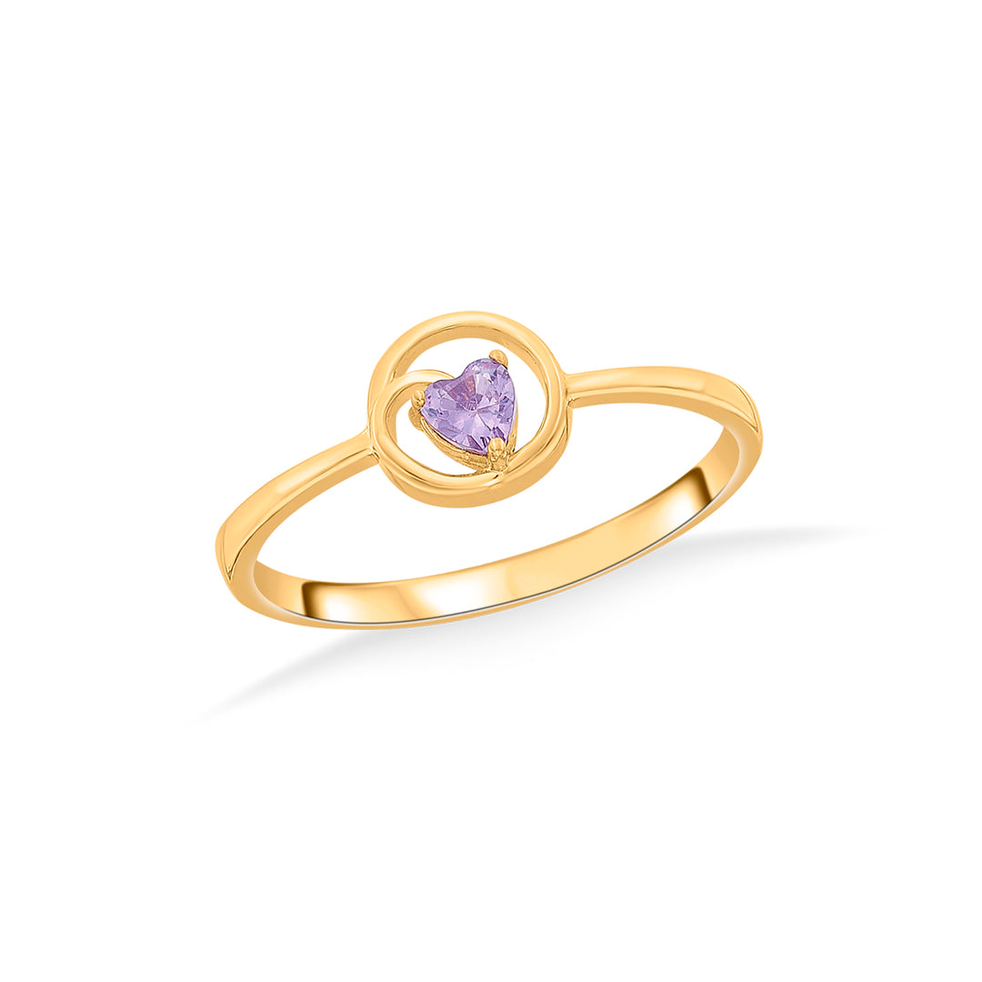 mystique violet fashion gold ring