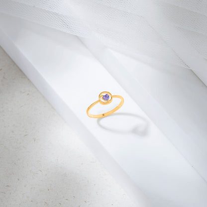 Mystique Violet Fashion Gold Rings