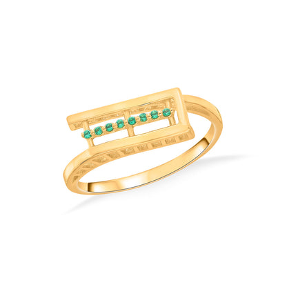 Verdant Tower Cocktail Gold Ring