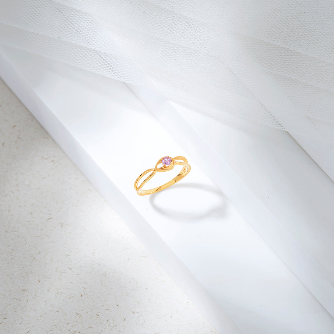 Aurora Filigree Cocktail Gold Ring