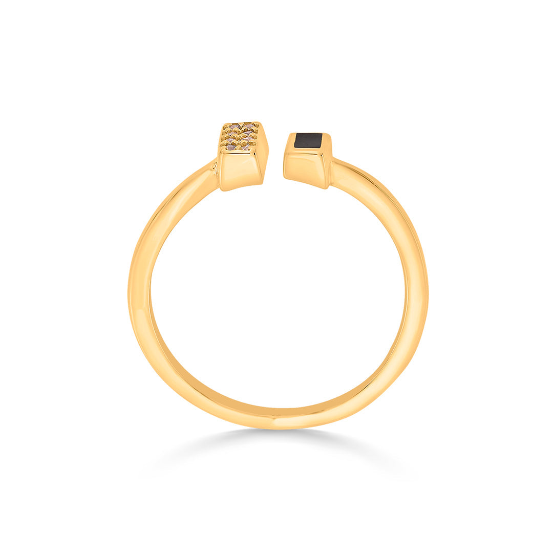 dusklight duo fashion gold ring