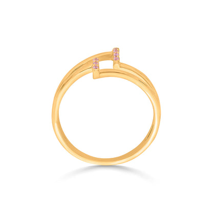 Thunder Trail Cocktail Gold Ring