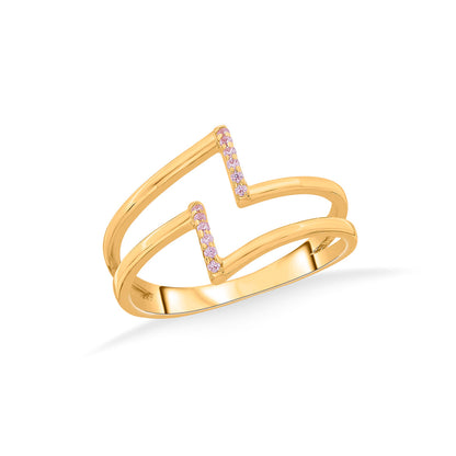 Thunder Trail Cocktail Gold Ring