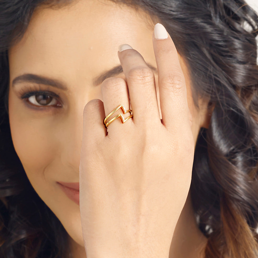 thunder trail cocktail gold rings