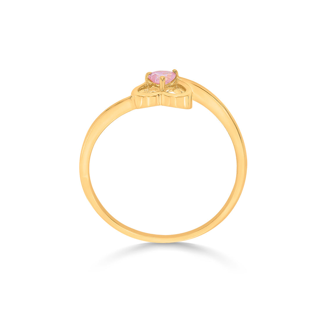 daisy blush fashion gold ring