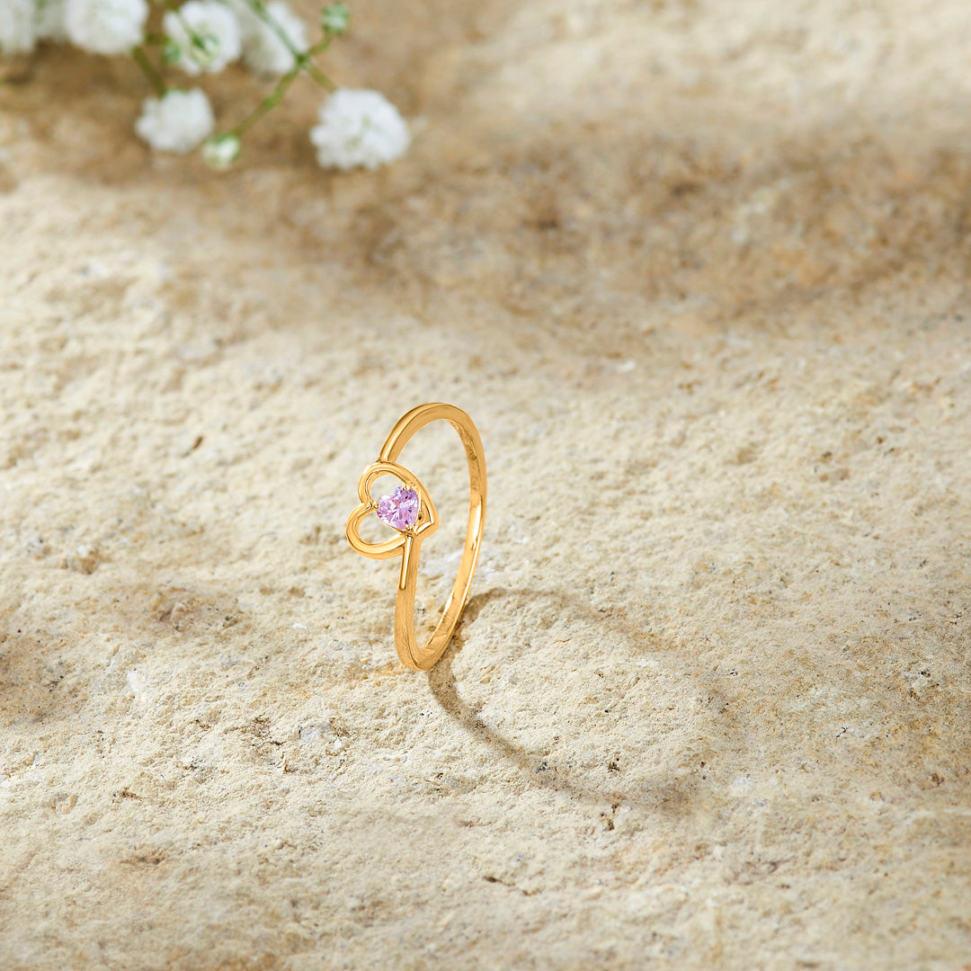 daisy blush fashion gold ring
