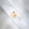 Galaxy Duality Cocktail Gold Rings
