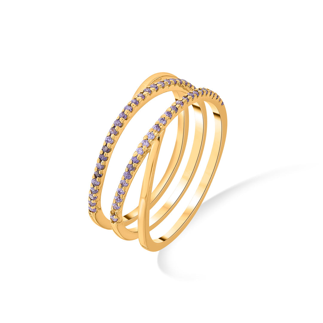 velour symphony cocktail gold ring
