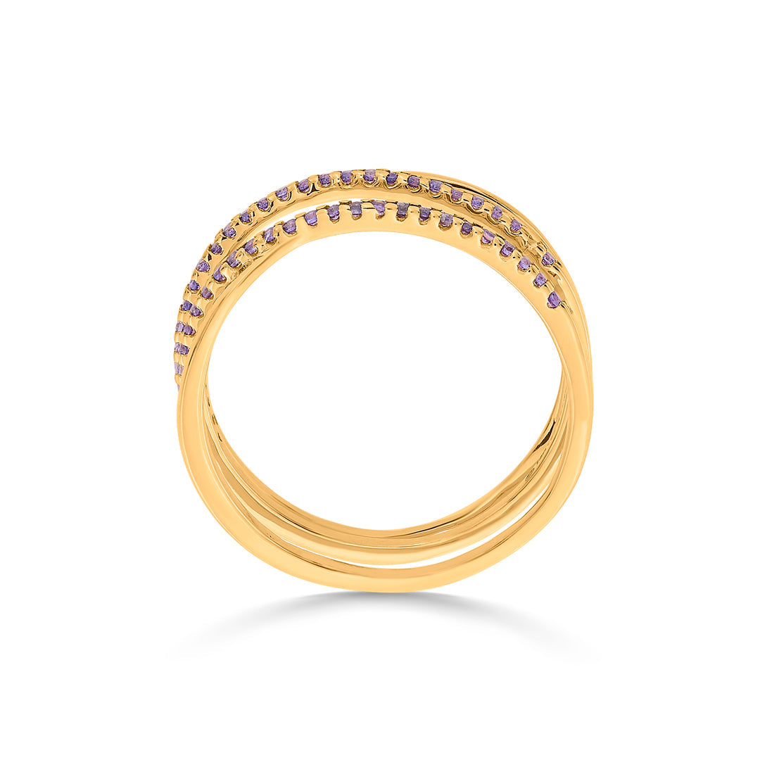 velour symphony cocktail gold rings