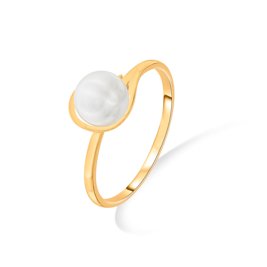 moonlit mist pearl gold rings
