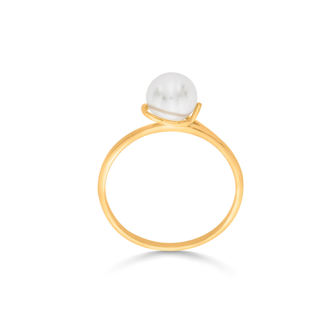 moonlit mist pearl gold rings