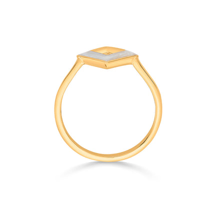 Square Muse Fashion Gold Ring