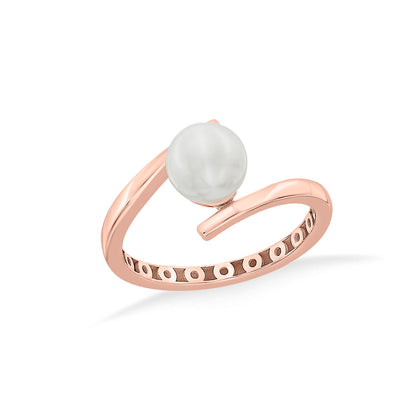 Blush Ocean Pearl Gold Rings