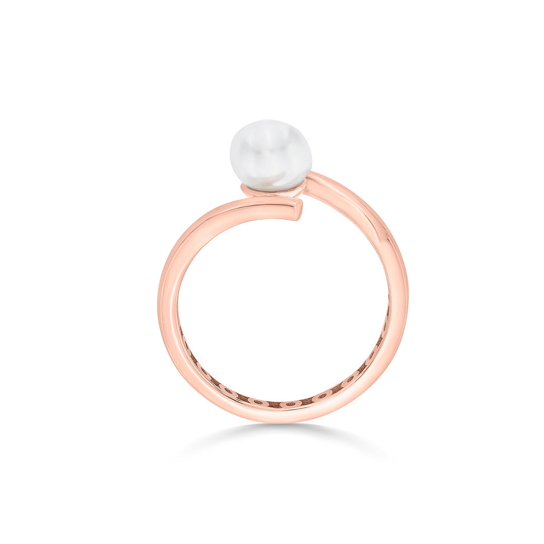 blush ocean pearl gold ring