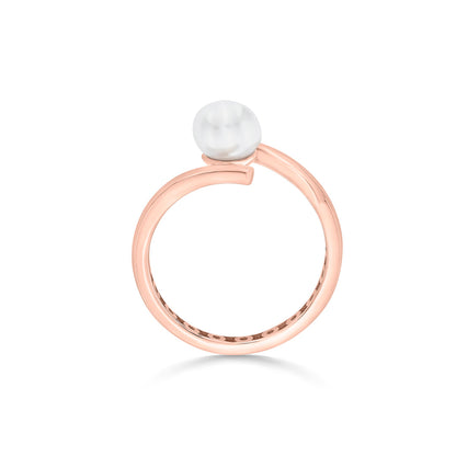 Blush Ocean Pearl Gold Rings