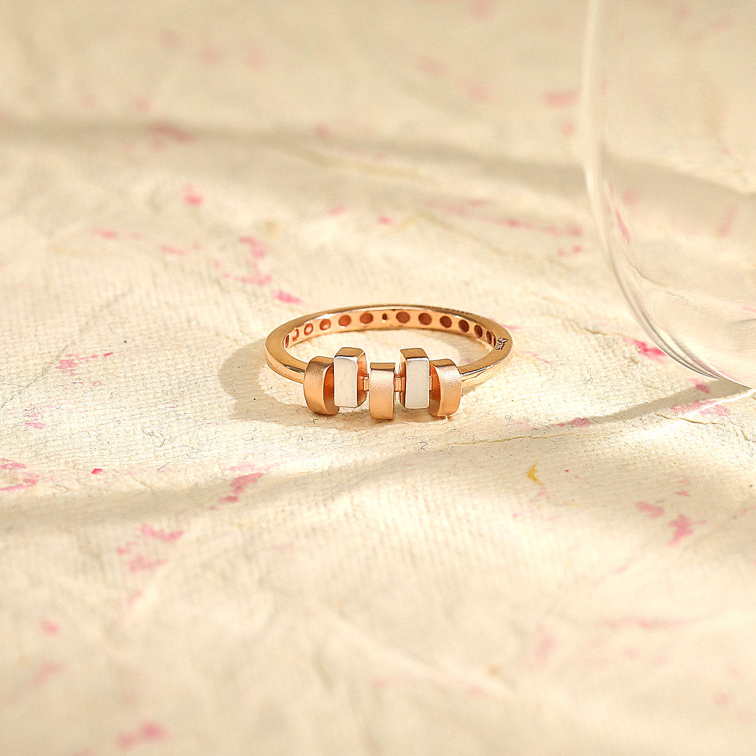 flairette charm gold ring for her