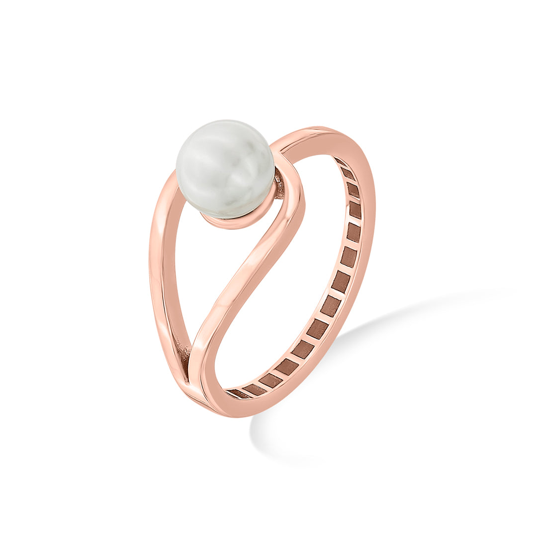 serene pearl pearl gold ring
