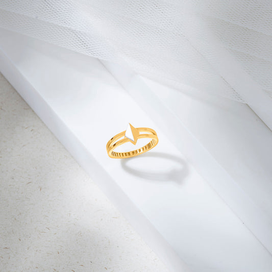 Astral Guide Cocktail Gold Ring